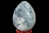 Crystal Filled Celestine (Celestite) Egg Geode - Madagascar #140284-3